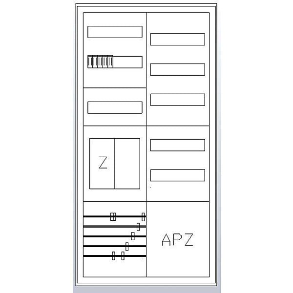 ABN Zählerschrank 1Z 1R1V1APZ HLAK/OKK S27EA311